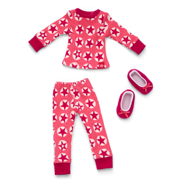 American Girl® x Hanna Andersson Berry Bright Stars Pajamas for 14.5-inch Dolls B7
