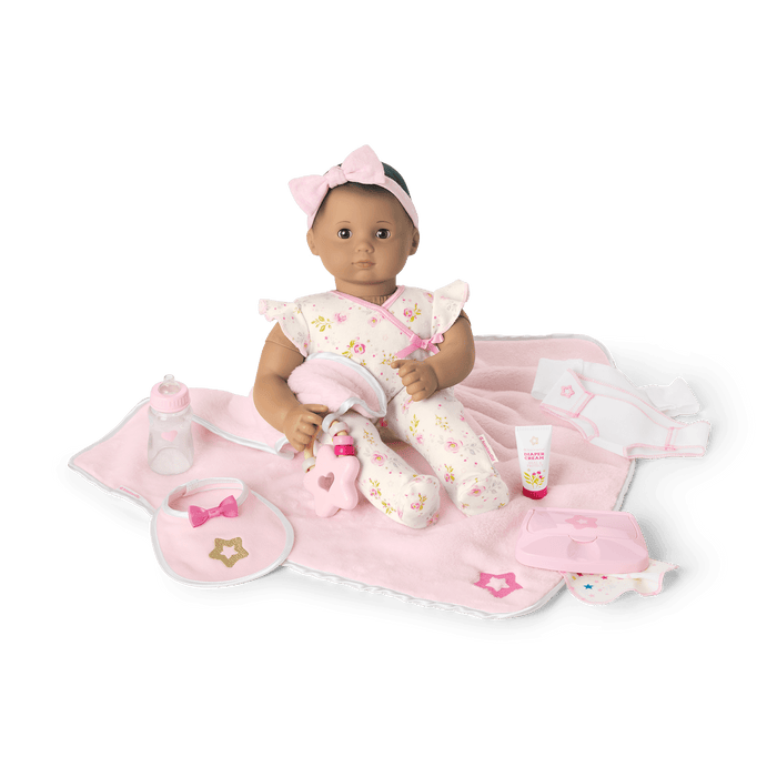Bitty Baby® Doll #5 with brown hair Care & Play Set D9