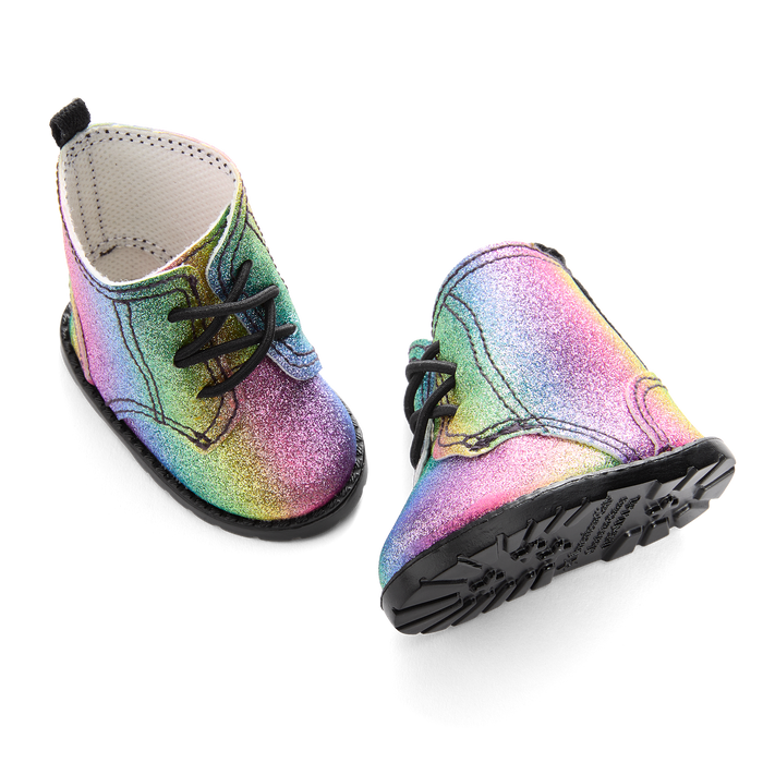 Glittery Rainbow Boots for 18-inch Dolls C4