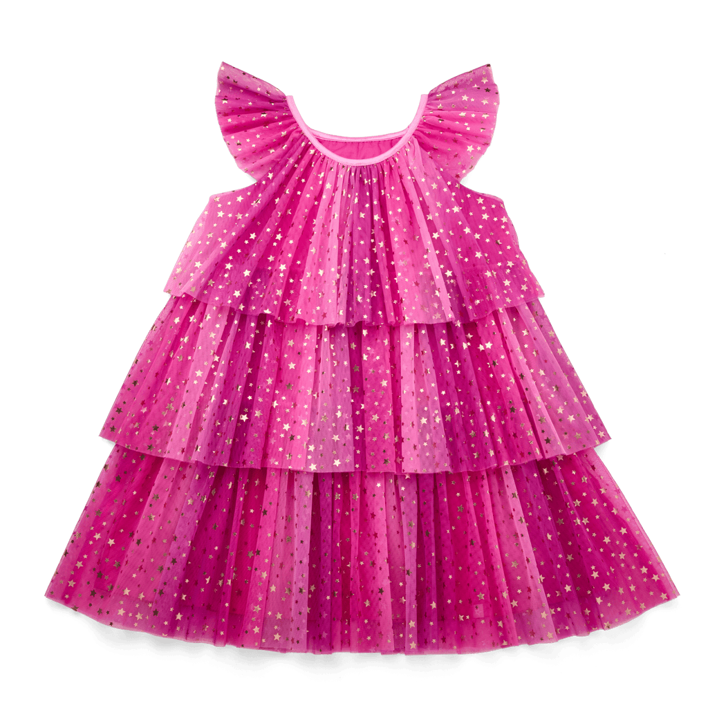 Pink Party-Ready Dress for Girls F4