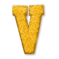 AG™ Letter V Stick-On Patch B4