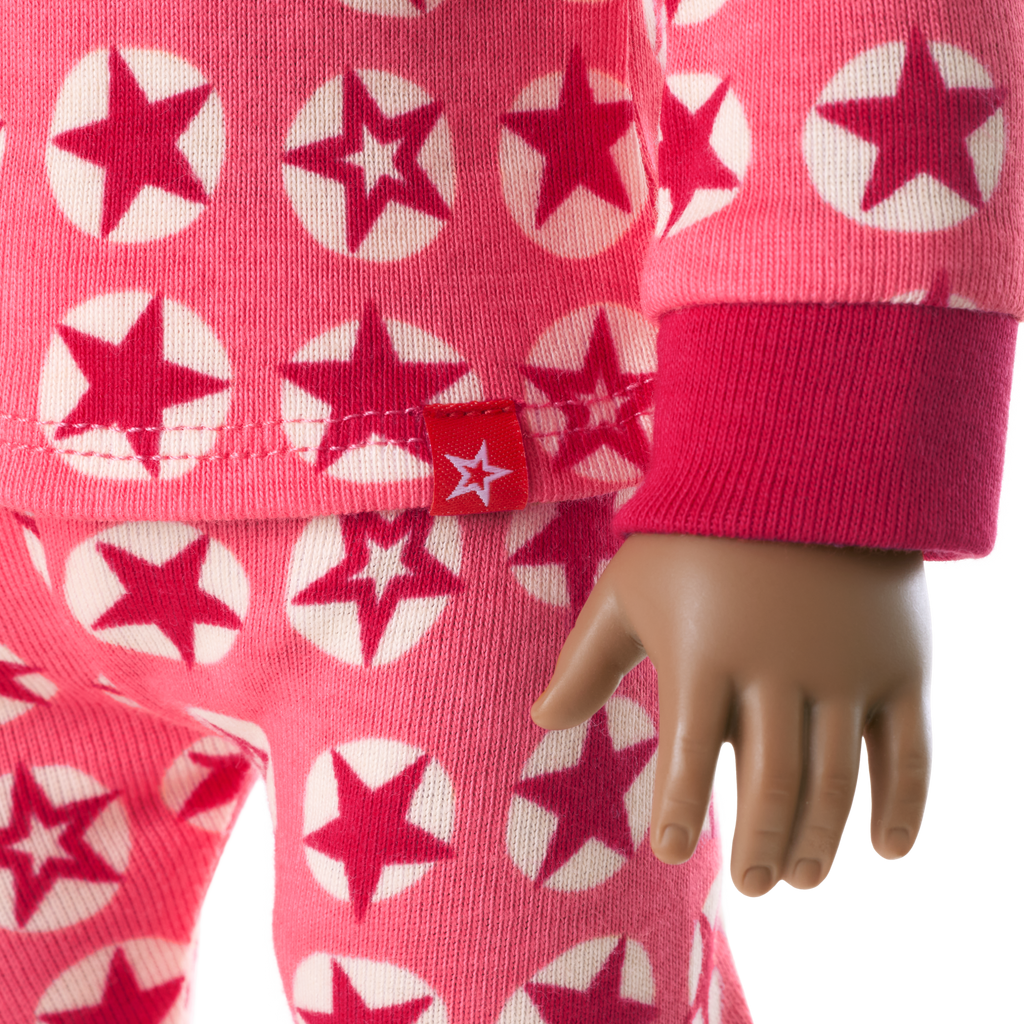 American Girl® x Hanna Andersson Berry Bright Stars Pajamas for 18-inch Dolls C5