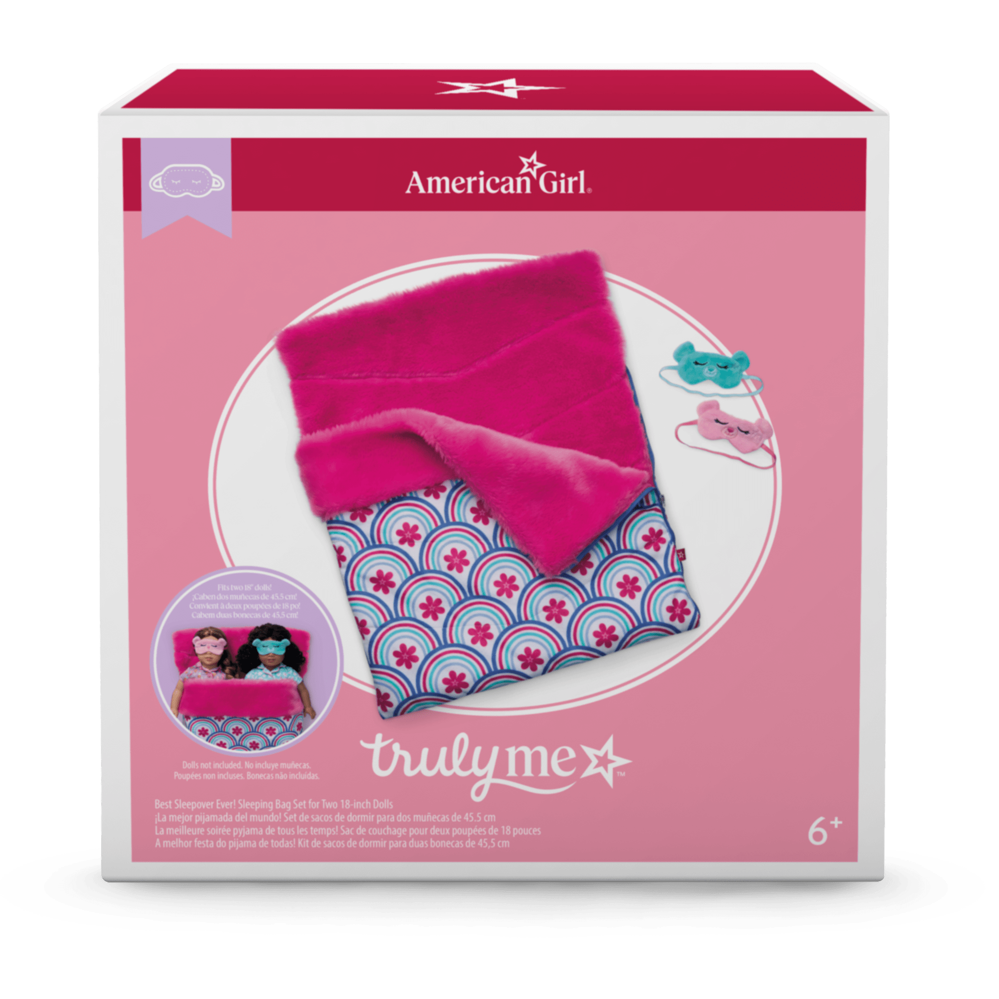 Best Sleepover Ever! Sleeping Bag Set for Two 18-inch Dolls F8