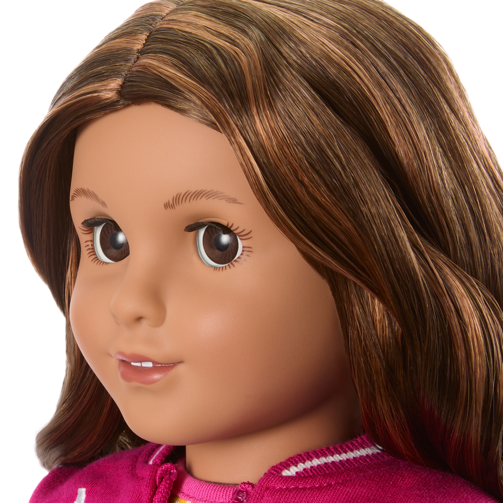 Truly Me™ 18-inch Doll #117 with wavy dark-brown hair D9