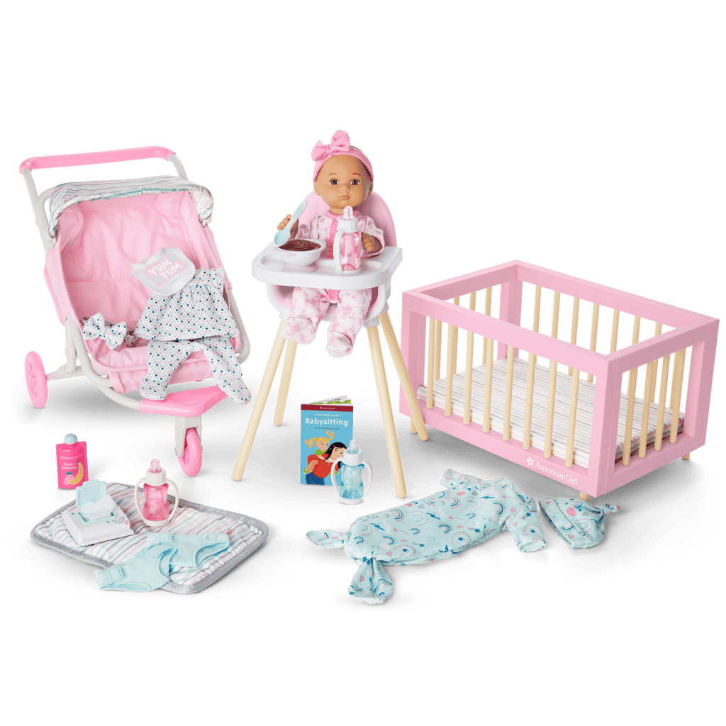 Little Bitty Baby™ Layette & High Chair Set for 7.75-inch Dolls F4