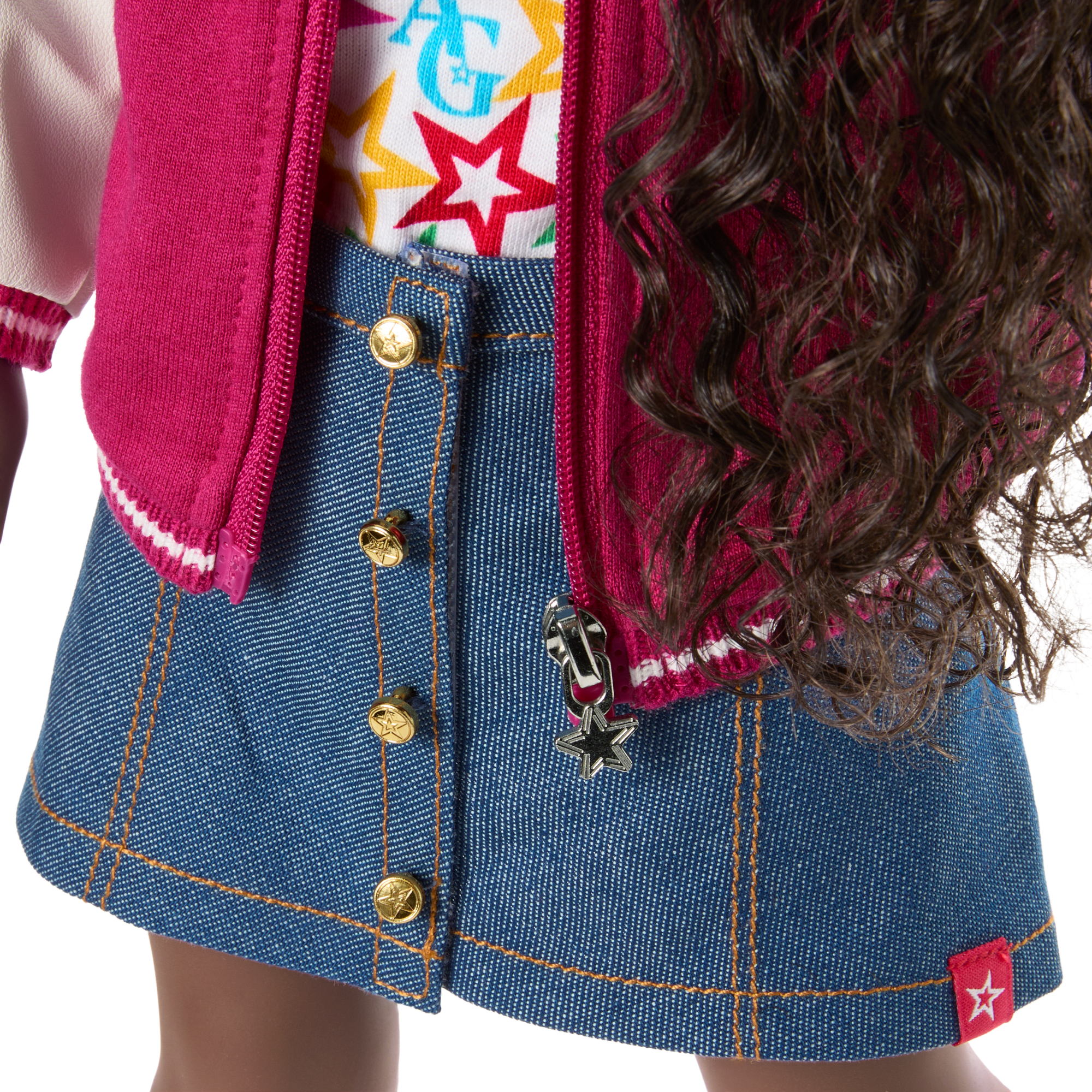 Truly Me™ 18-inch Doll #127 with curly dark-brown hair A2