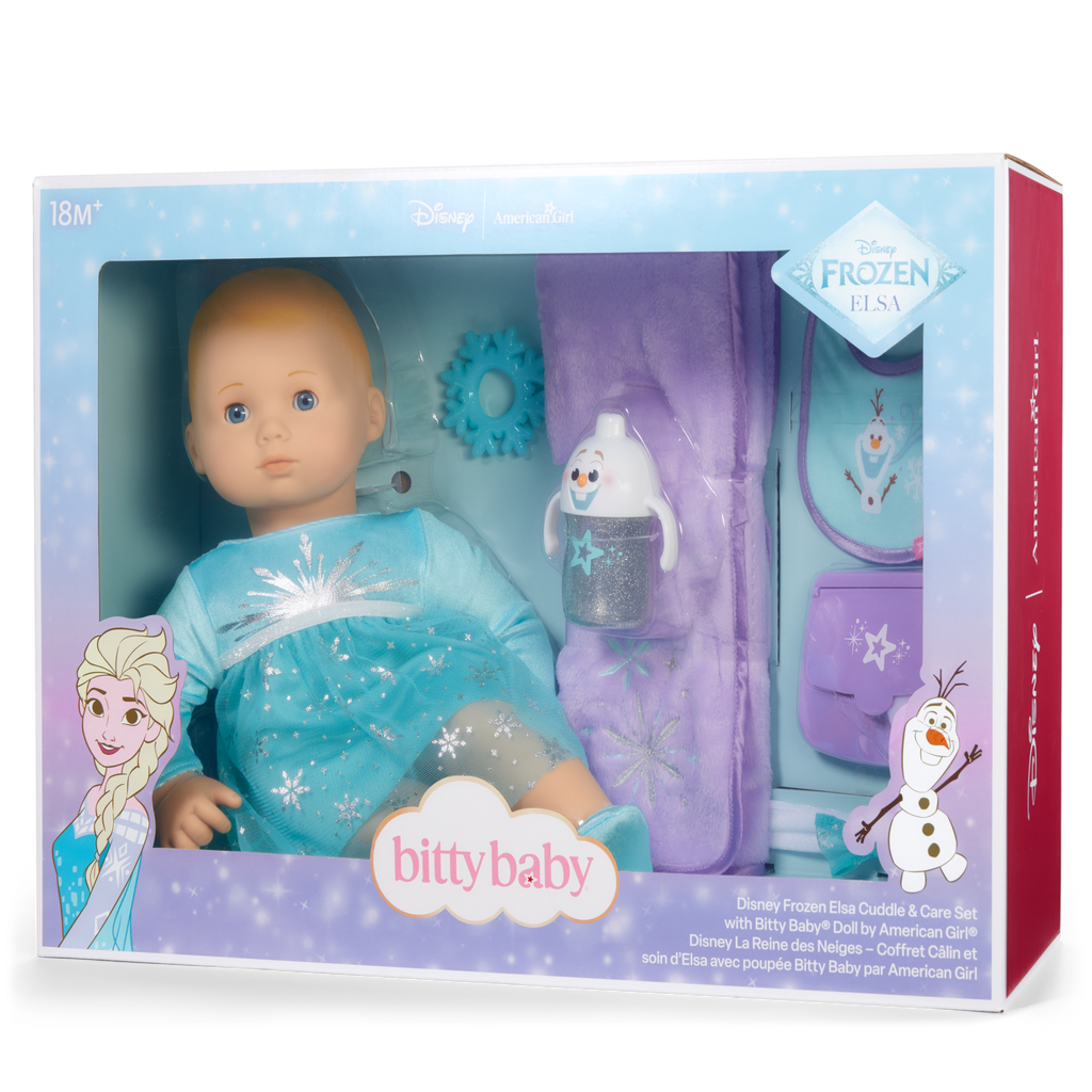 Disney Frozen Elsa Cuddle & Care Set with Bitty Baby® Doll by American Girl® A3