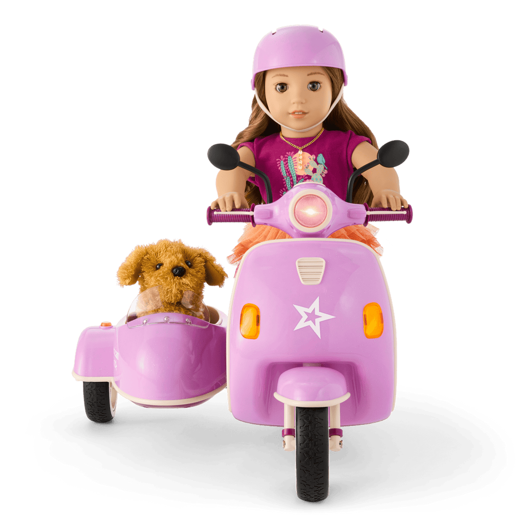 Hit the Road Scooter & Sidecar for 18-inch Dolls C9