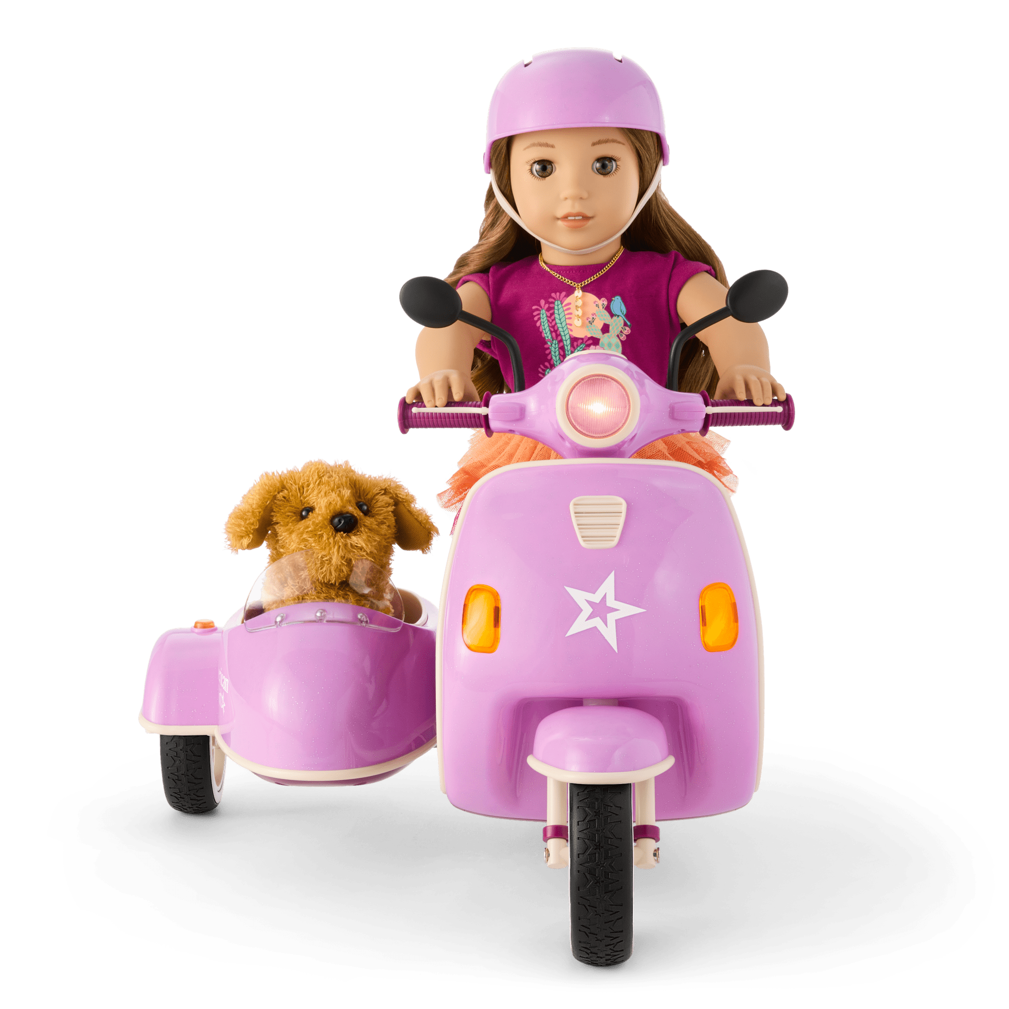 Hit the Road Scooter & Sidecar for 18-inch Dolls C9