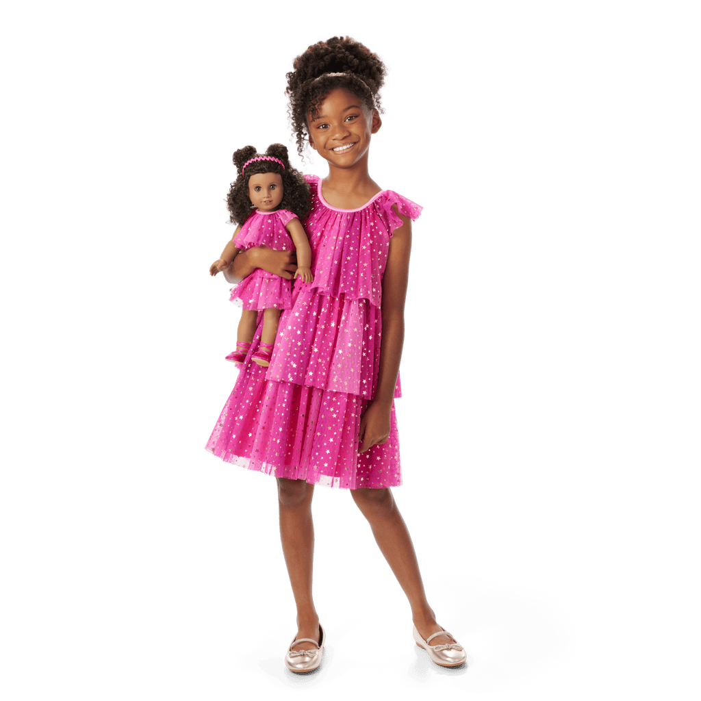 Pink Party-Ready Dress for Girls F4