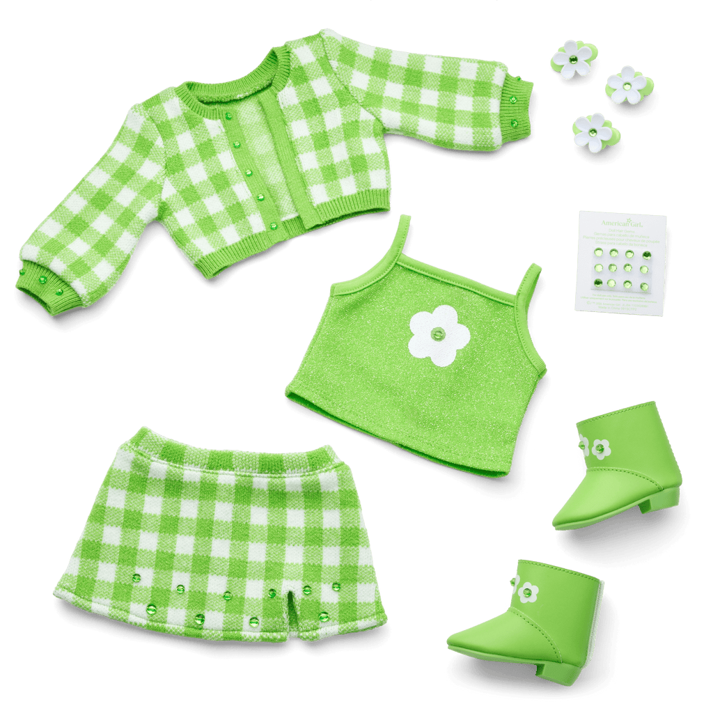 August Peridot Glow Outfit for 18-inch Dolls F6