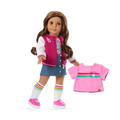 Truly Me™ 18-inch Doll #117 with wavy dark-brown hair D9