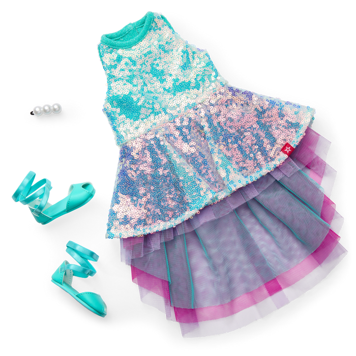 Glam Shimmering Ocean Outfit for 18-inch Dolls A3