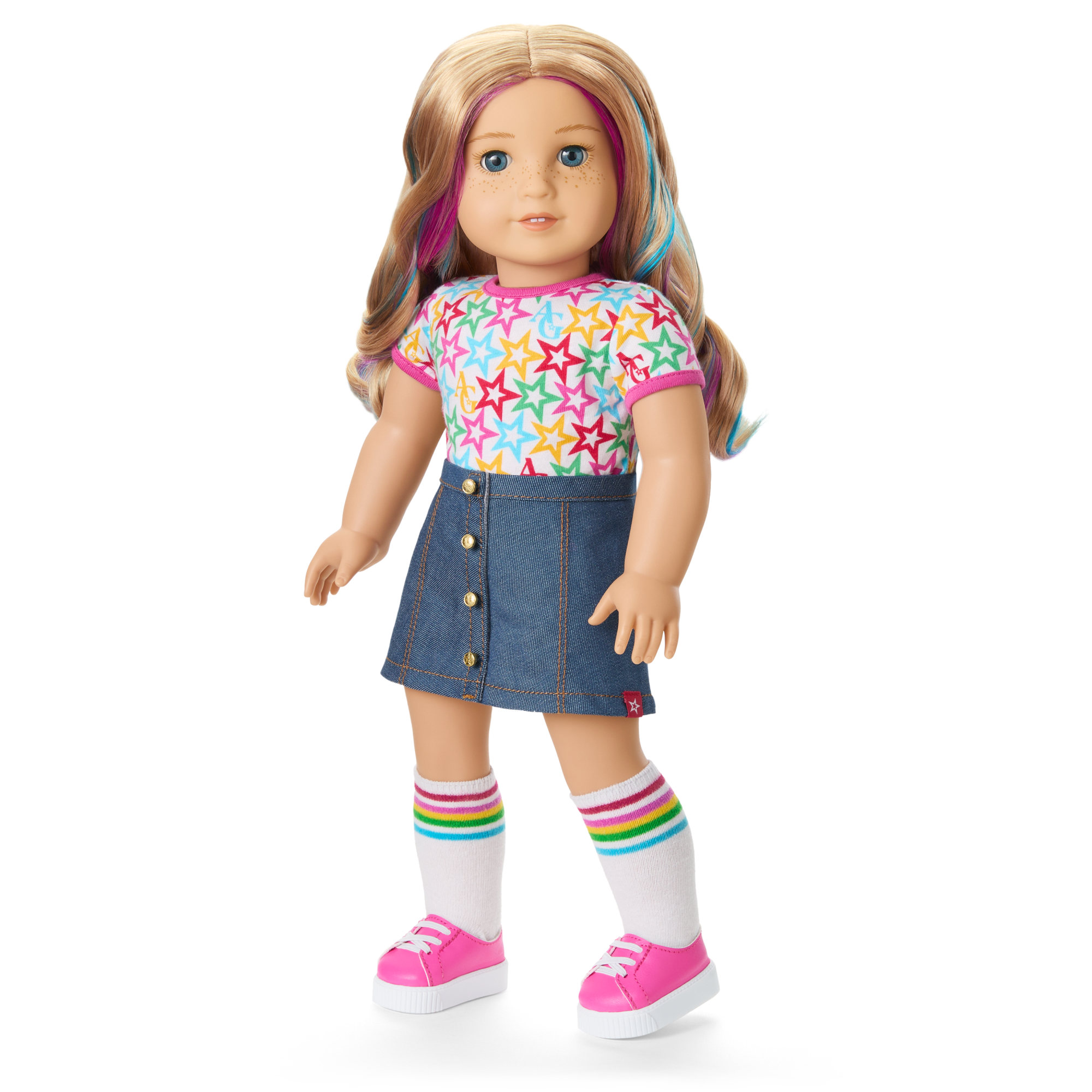Truly Me™ 18-inch Doll #110 with wavy blonde hair A5