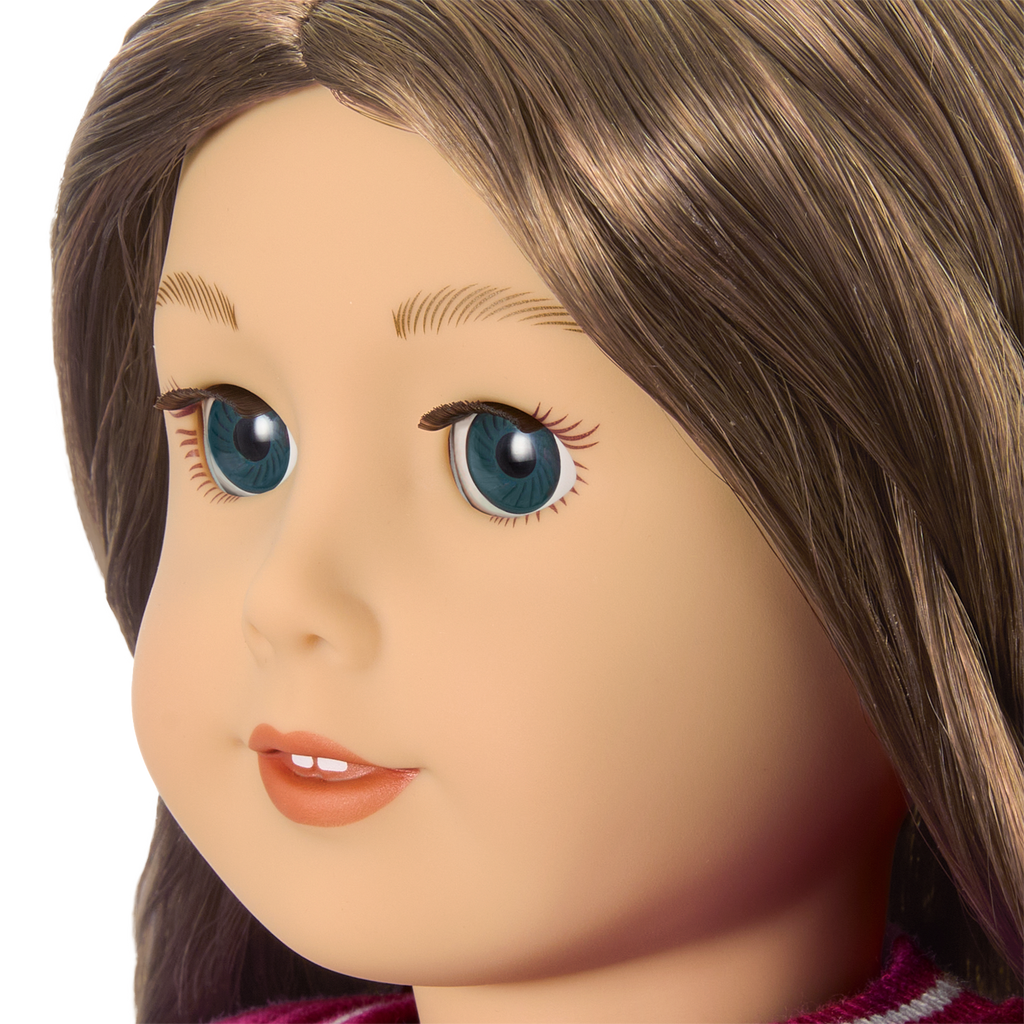 Truly Me™ 18-inch Doll #126 with wavy brown hair C9