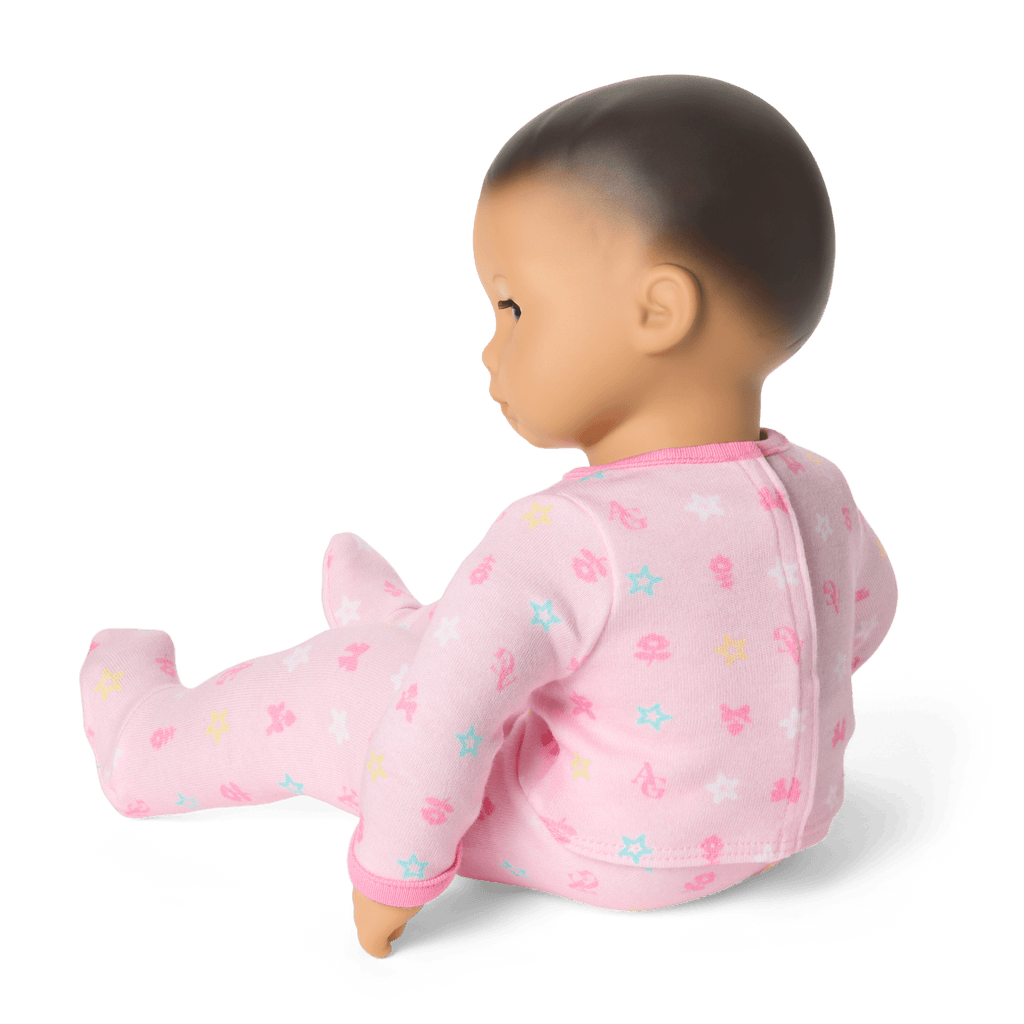 Bitty Baby® Doll #4 with black hair in Pastel Pink E9