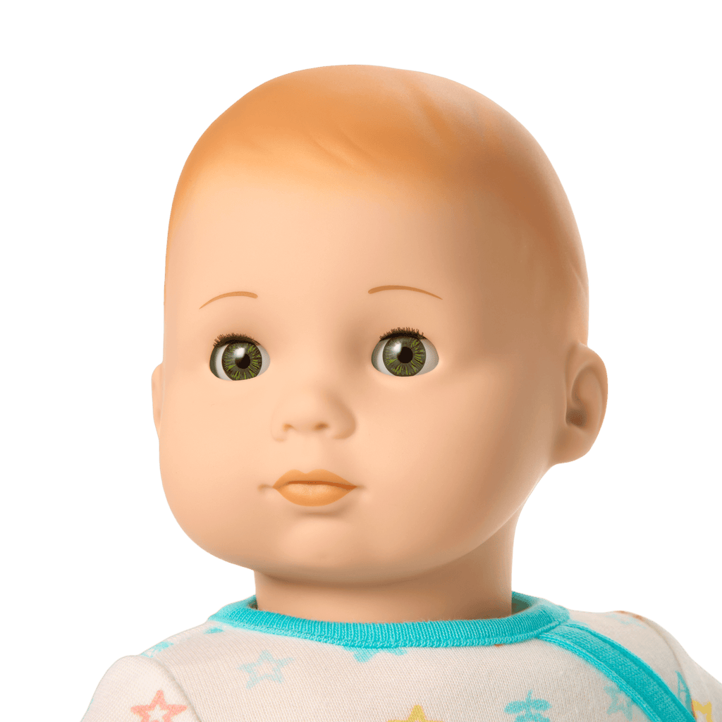 Bitty Baby® Doll #6 with red hair in Pastel Blue E8