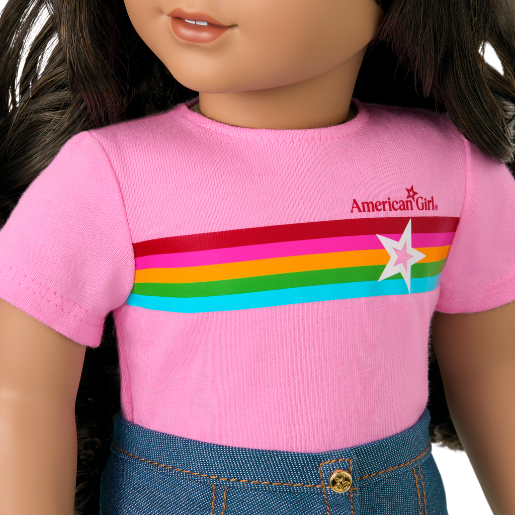Truly Me™ 18-inch Doll #108 with curly black-brown hair B5