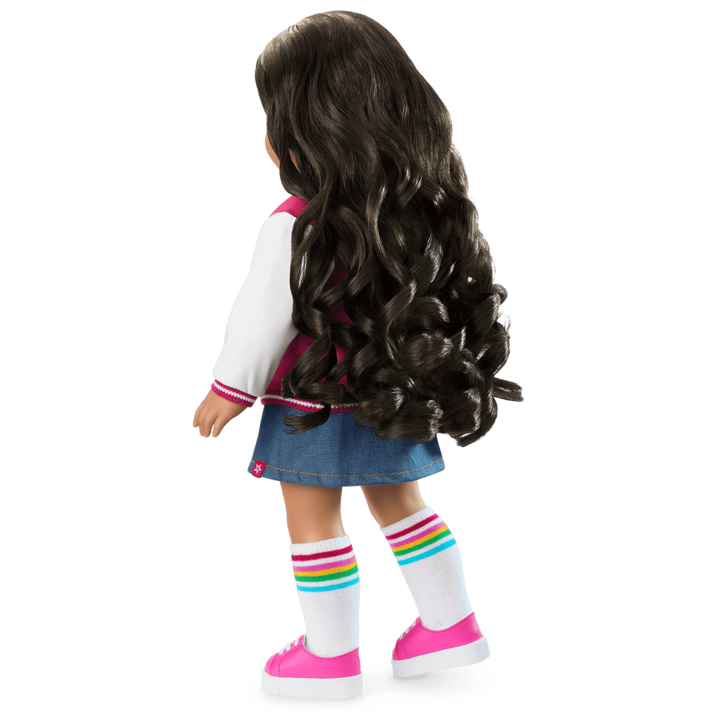 Truly Me™ 18-inch Doll #108 with curly black-brown hair B5