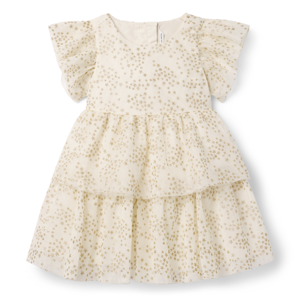 American Girl® x Janie and Jack Sparkly Cream Celebration Dress for Little Girls & Girls A3