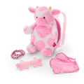 Pink Spotted Cow Backpack & Accessory Set for 18-inch Dolls A5