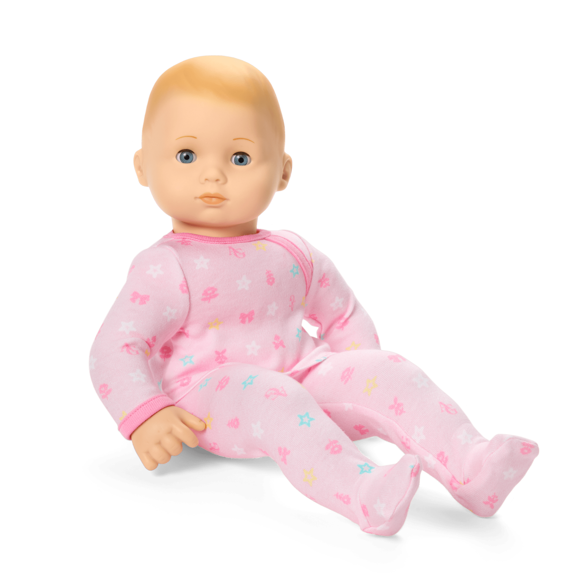 Bitty Baby® Doll #3 with blonde hair in Pastel Pink A3
