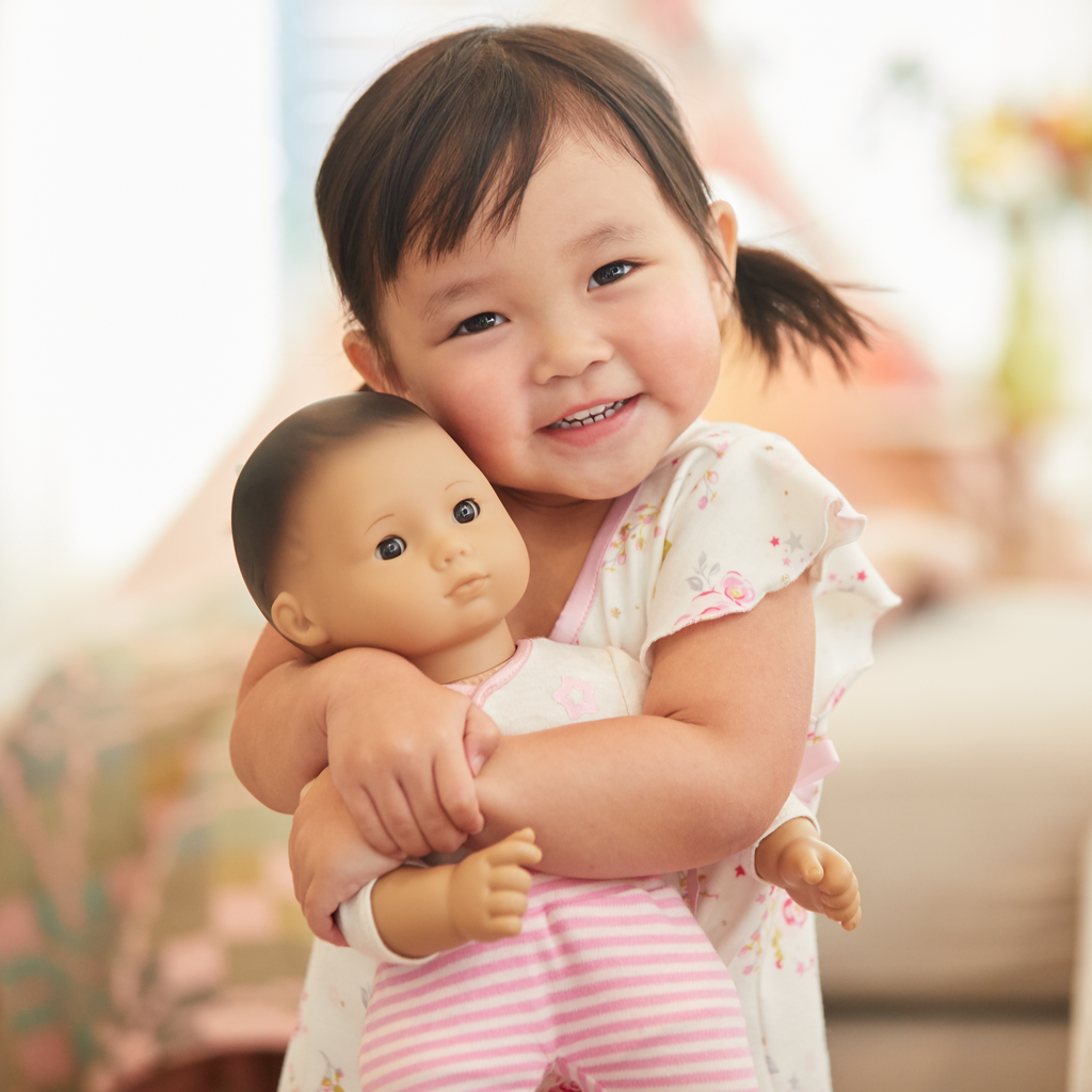 Bitty Baby® Doll #4 with black hair in Pretty Pink D3