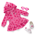 Pink Hearts Hoodie Dress for 18-inch Dolls C8