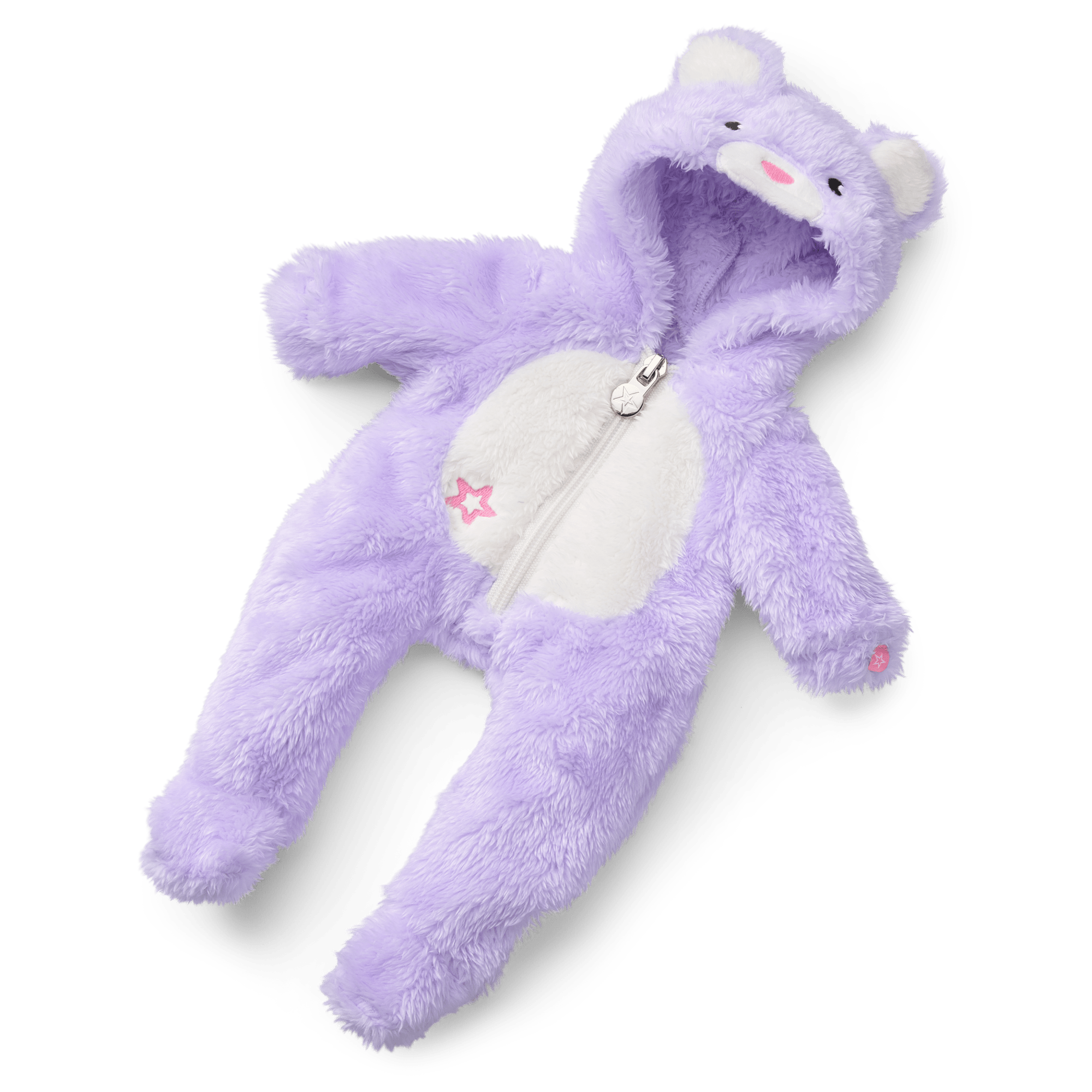 Lovable Lavender Bear One-Piece Outfit for Bitty Baby® Dolls C1
