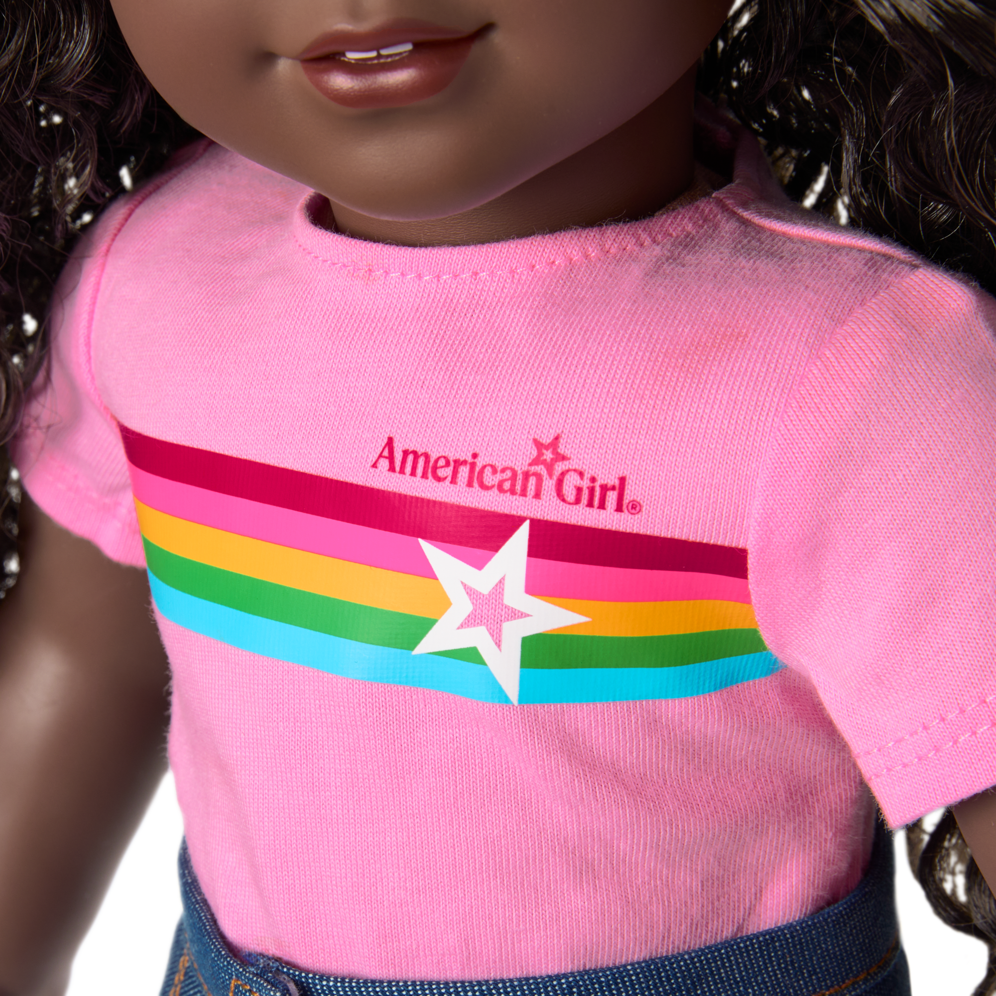Truly Me™ 18-inch Doll #127 with curly dark-brown hair A2