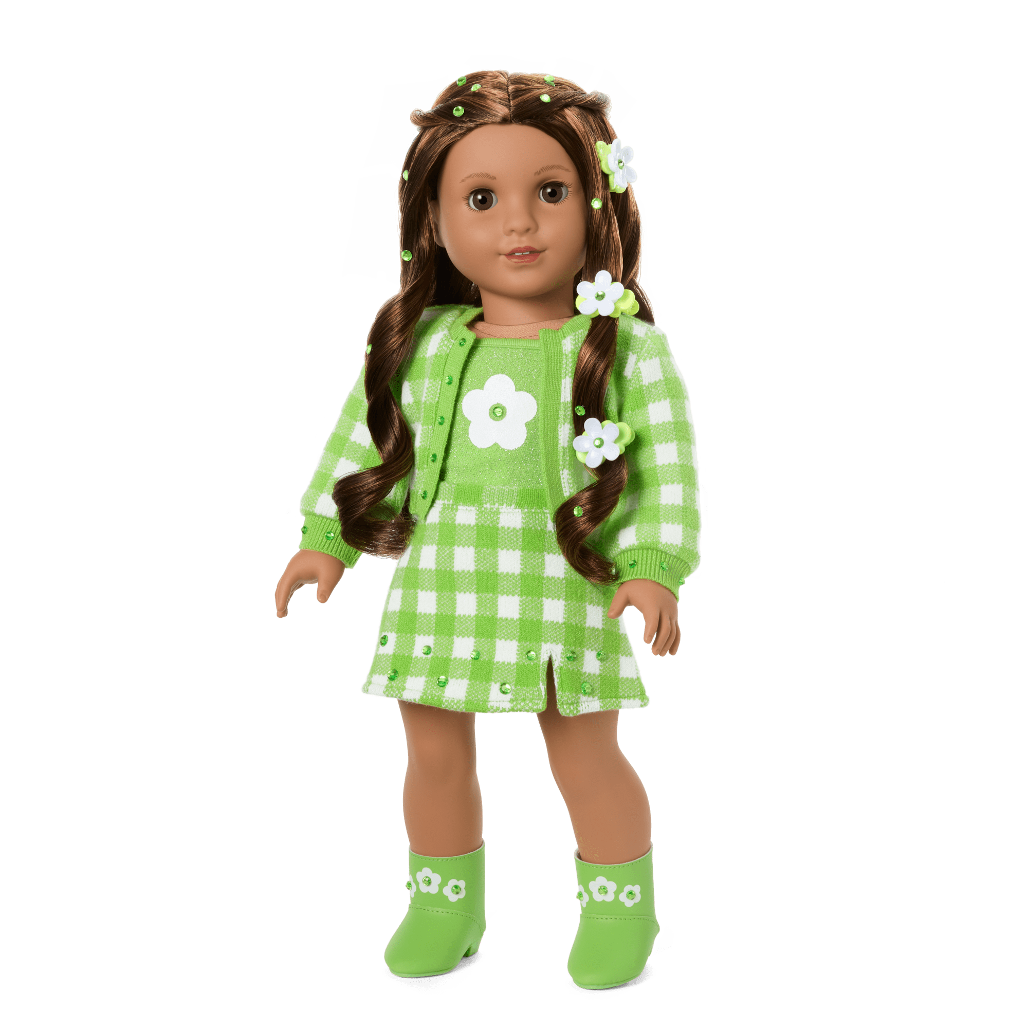 August Peridot Glow Outfit for 18-inch Dolls F6