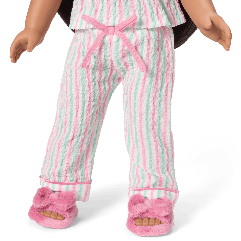 Raquel's™ Coastal Stripes Pajamas for 18-inch Dolls (Girl of the Year™ 2026) F4