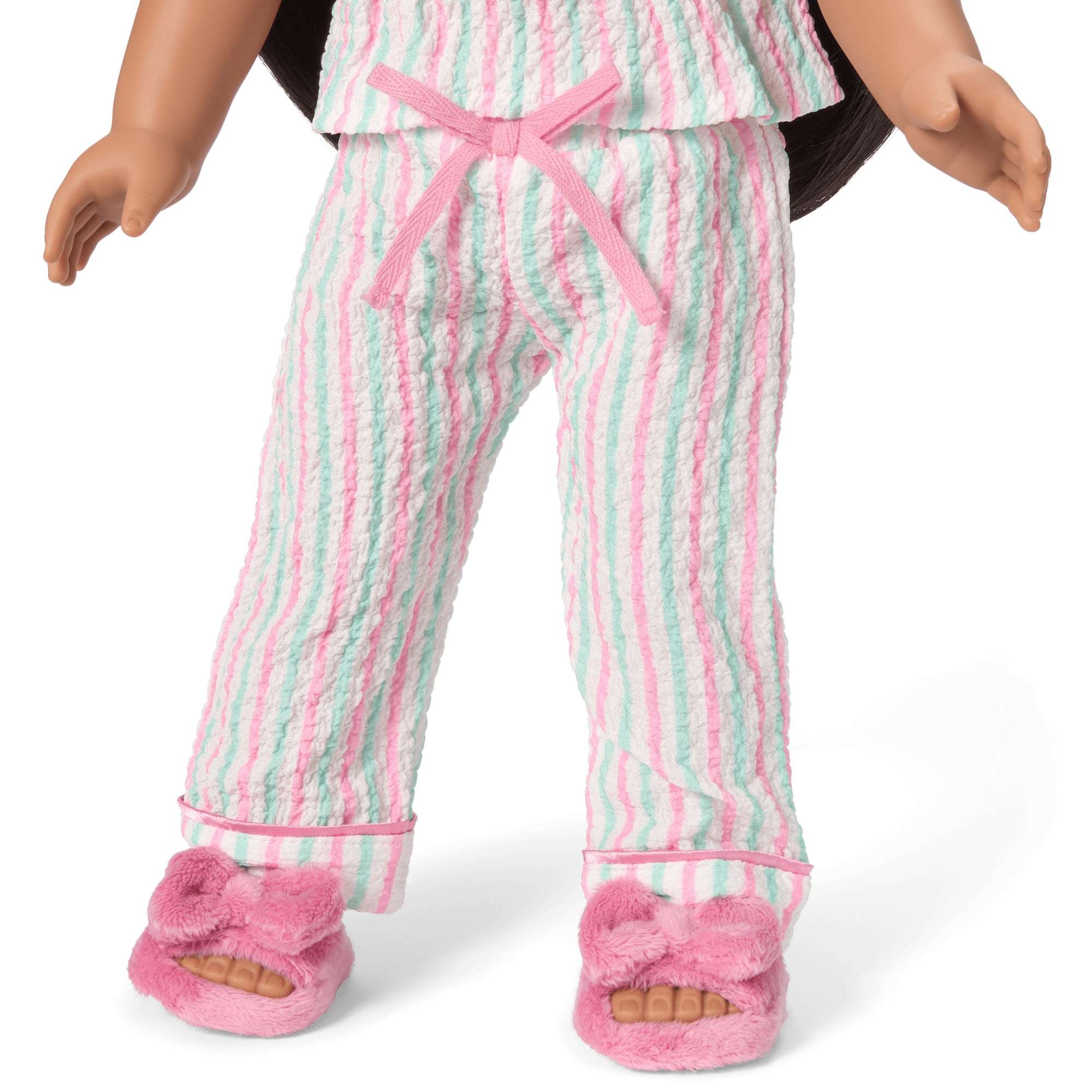 Raquel's™ Coastal Stripes Pajamas for 18-inch Dolls (Girl of the Year™ 2026) F4