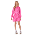 Pink Hearts Hoodie Dress for Girls B0