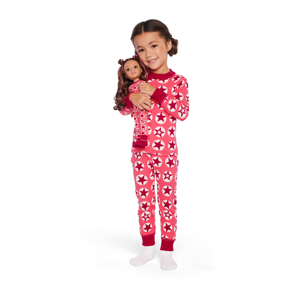 American Girl® x Hanna Andersson Berry Bright Stars Pajamas for Little Girls & Girls C9