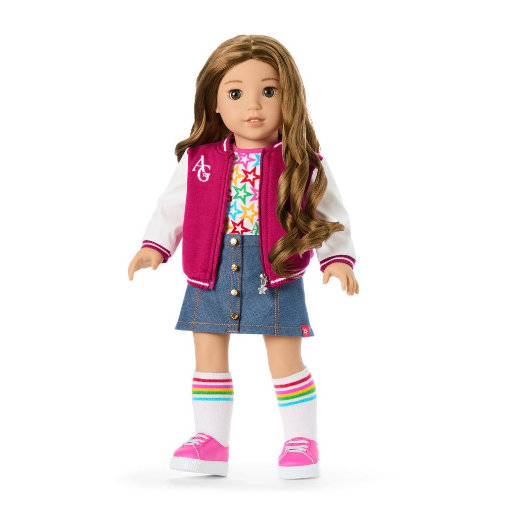 Truly Me™ 18-inch Doll #118 with curly caramel hair F9