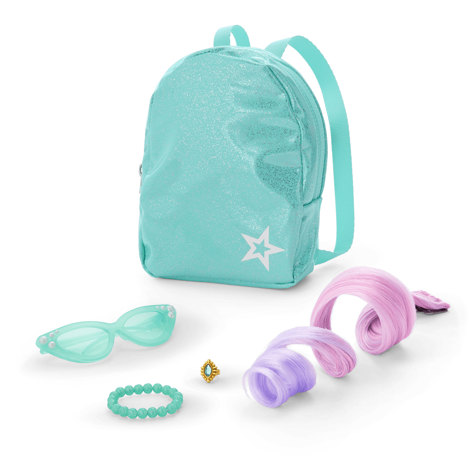 Shimmering Sea Turtle Backpack & Accessory Set for 18-inch Dolls F9