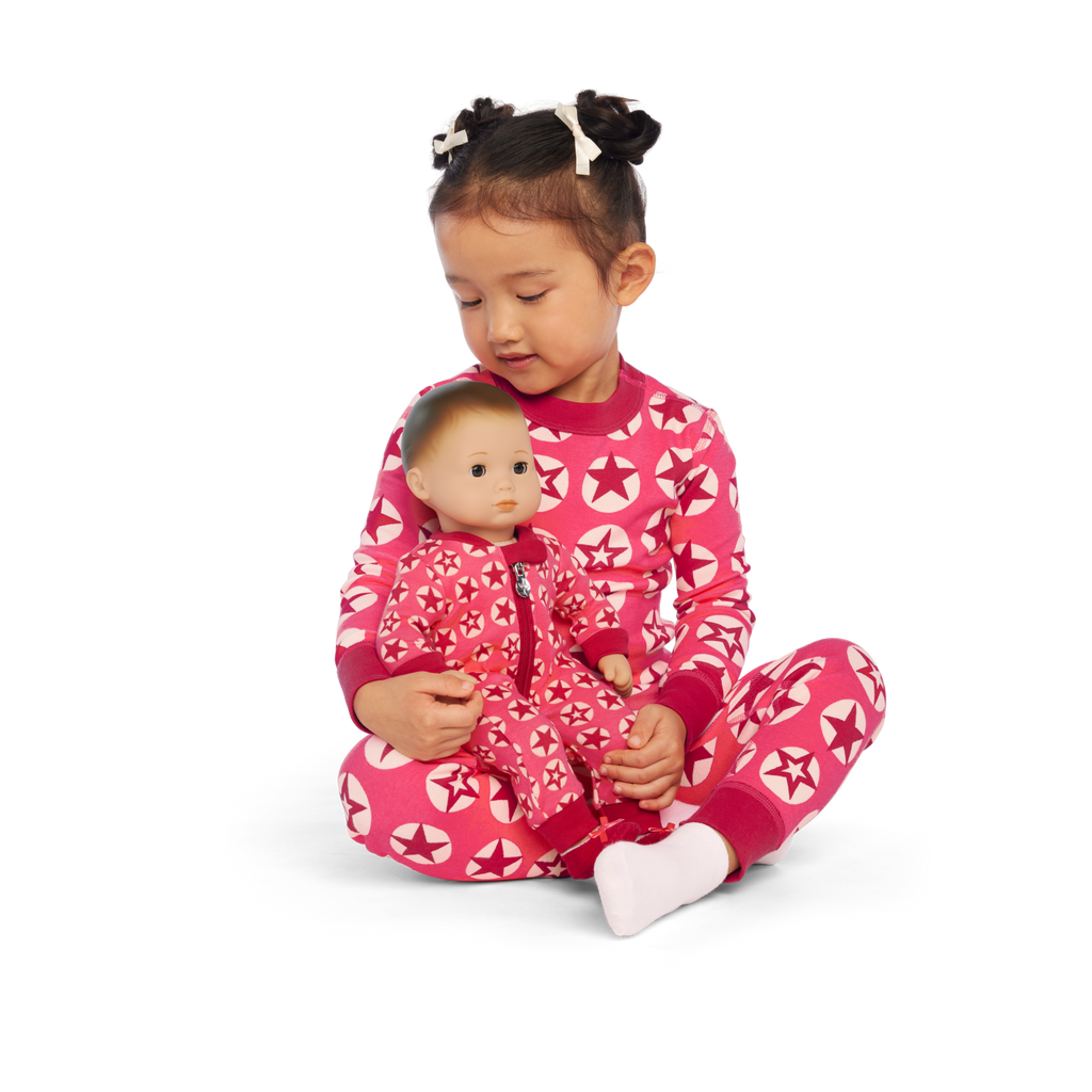 American Girl® x Hanna Andersson Berry Bright Stars Pajamas for Bitty Baby® Dolls B8