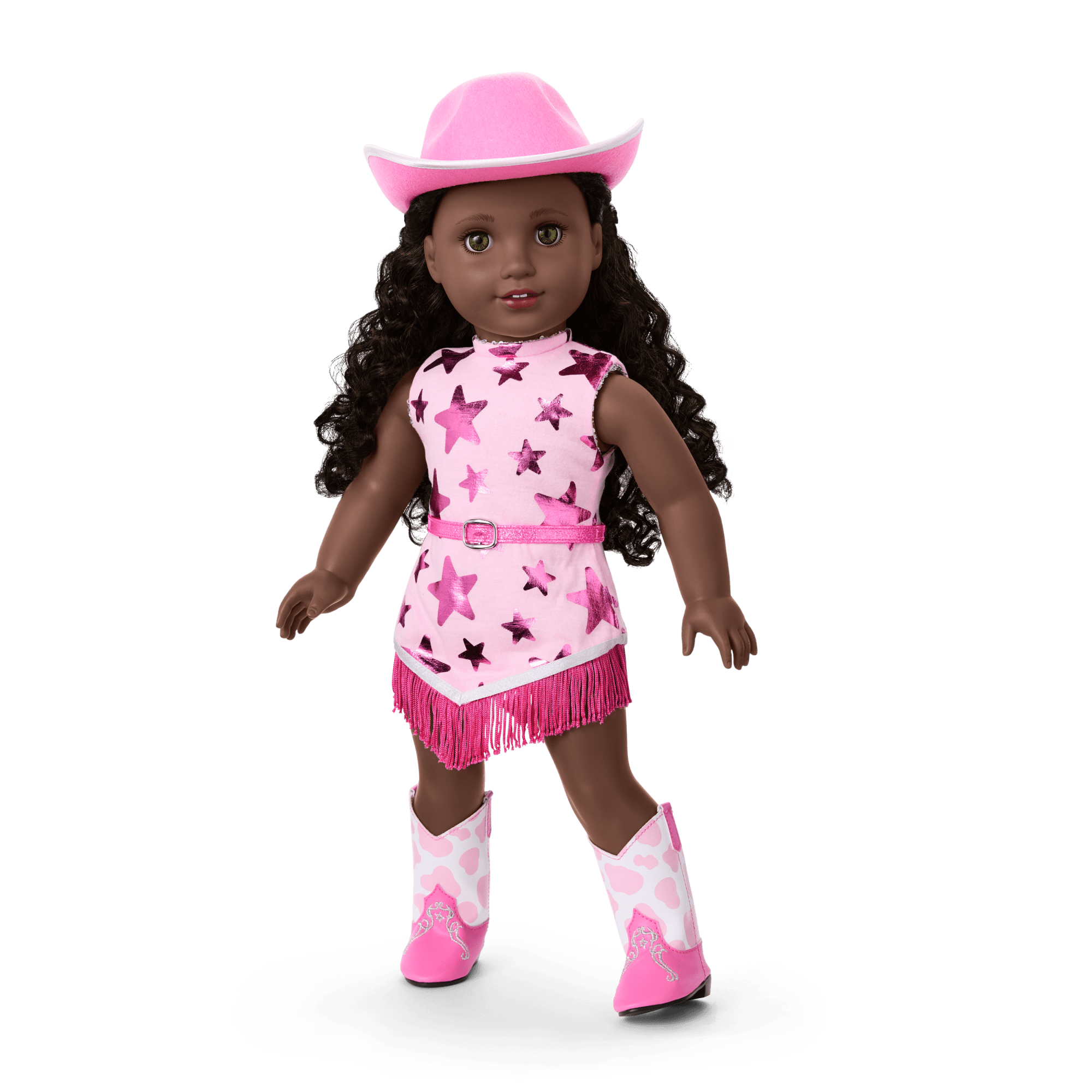 Glam Pink Cowgirl Outfit for 18-inch Dolls A7