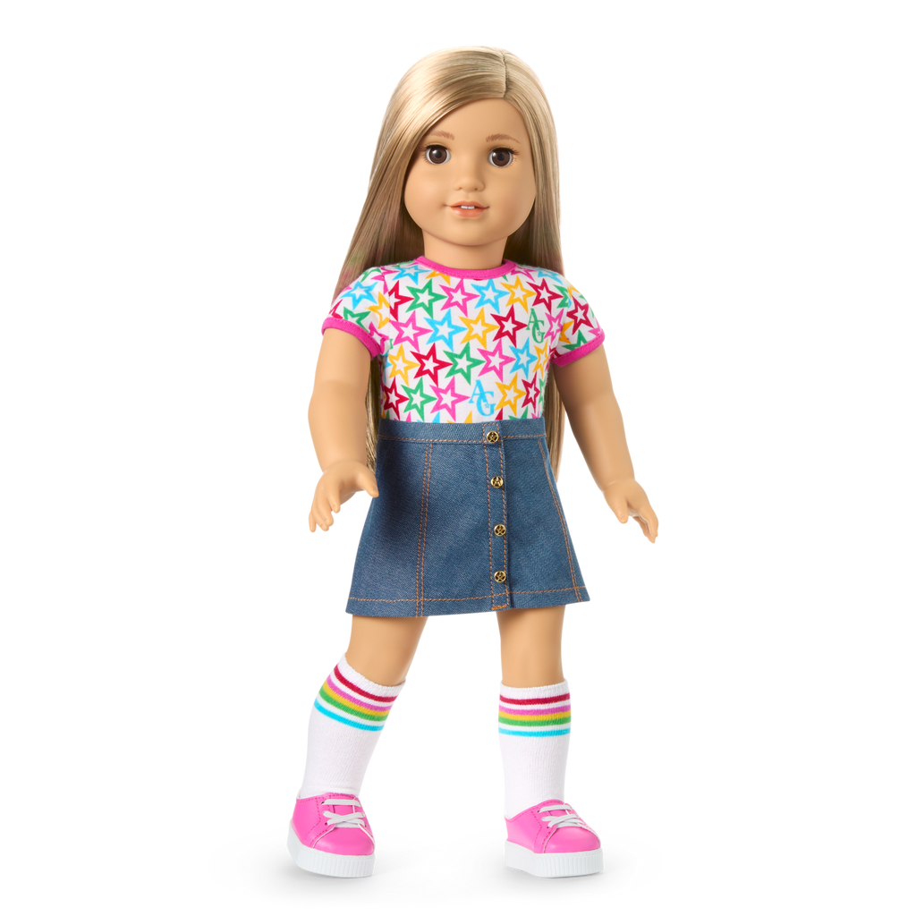 Truly Me™ 18-inch Doll #131 with straight blonde hair B4