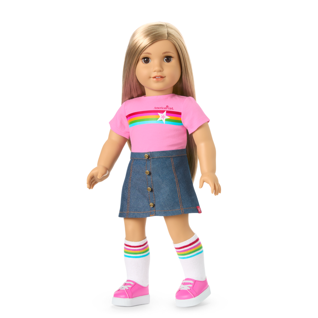 Truly Me™ 18-inch Doll #131 with straight blonde hair B4