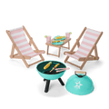 Raquel's™ Beach Chairs & Barbecue Set for 18-inch Dolls (Girl of the Year™ 2026) D1
