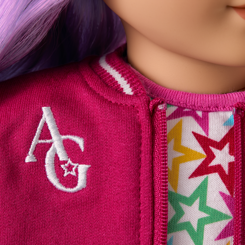 Truly Me™ 18-inch Doll #116 with wavy purple-and-pink hair C3