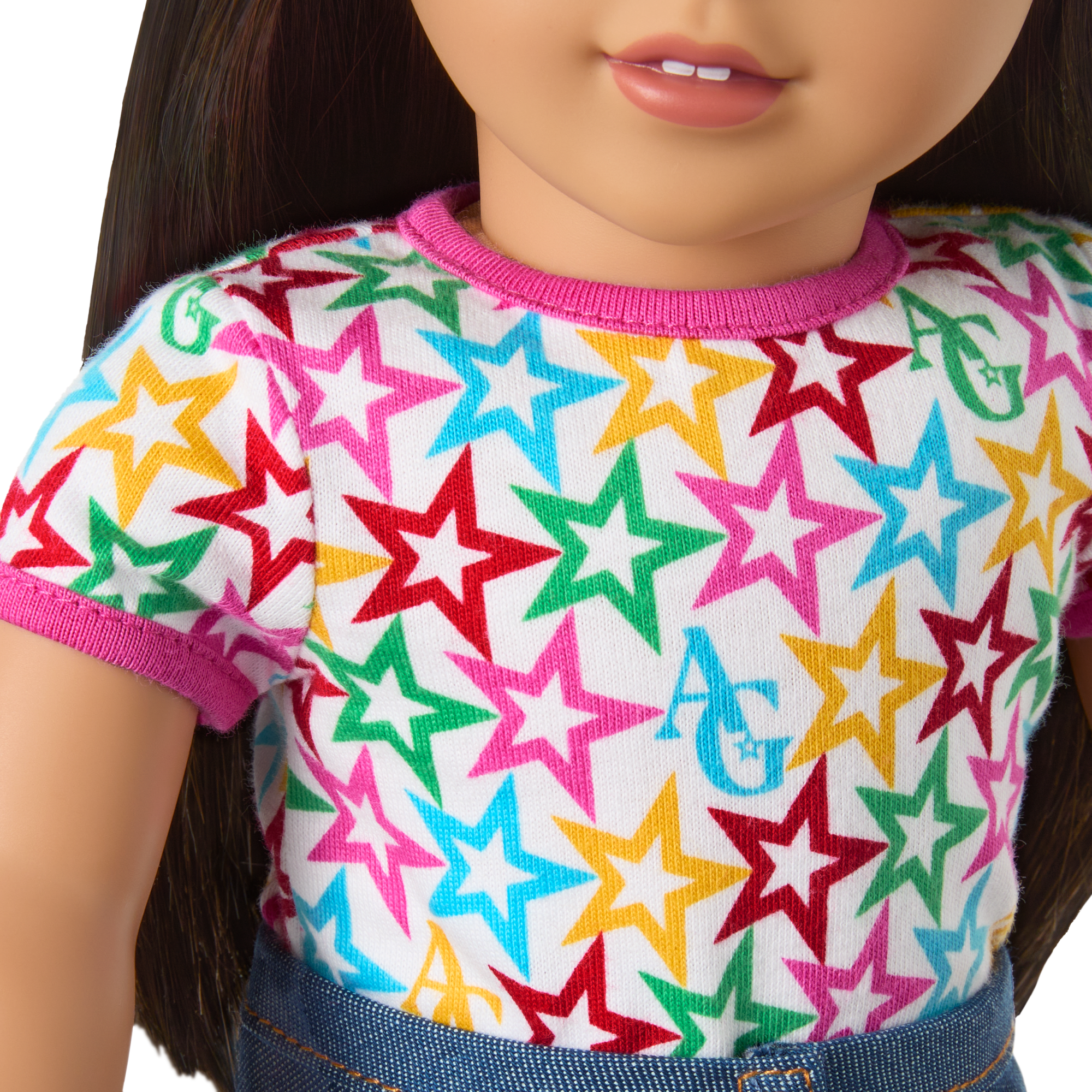 Truly Me™ 18-inch Doll #124 with straight black-brown hair C5