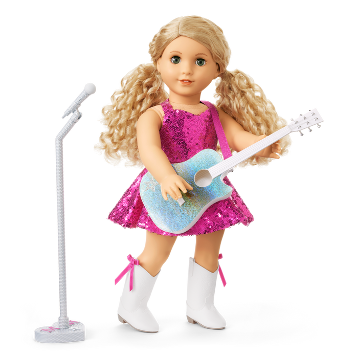 American Girl® x Megan Moroney Stage Outfit, Guitar & Mic Stand for 18-inch Dolls F9
