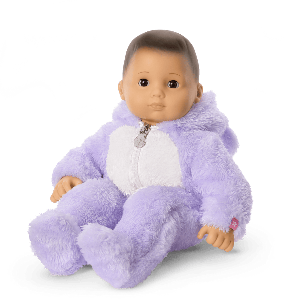 Lovable Lavender Bear One-Piece Outfit for Bitty Baby® Dolls C1