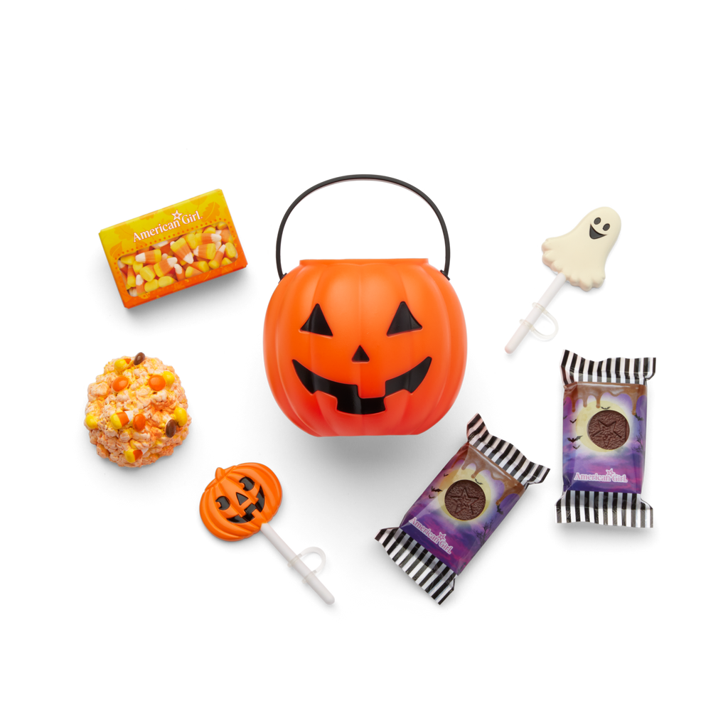 Claws & Cuddles Cat Costume & Trick-or-Treat Set Bundle for 18-inch Dolls F2