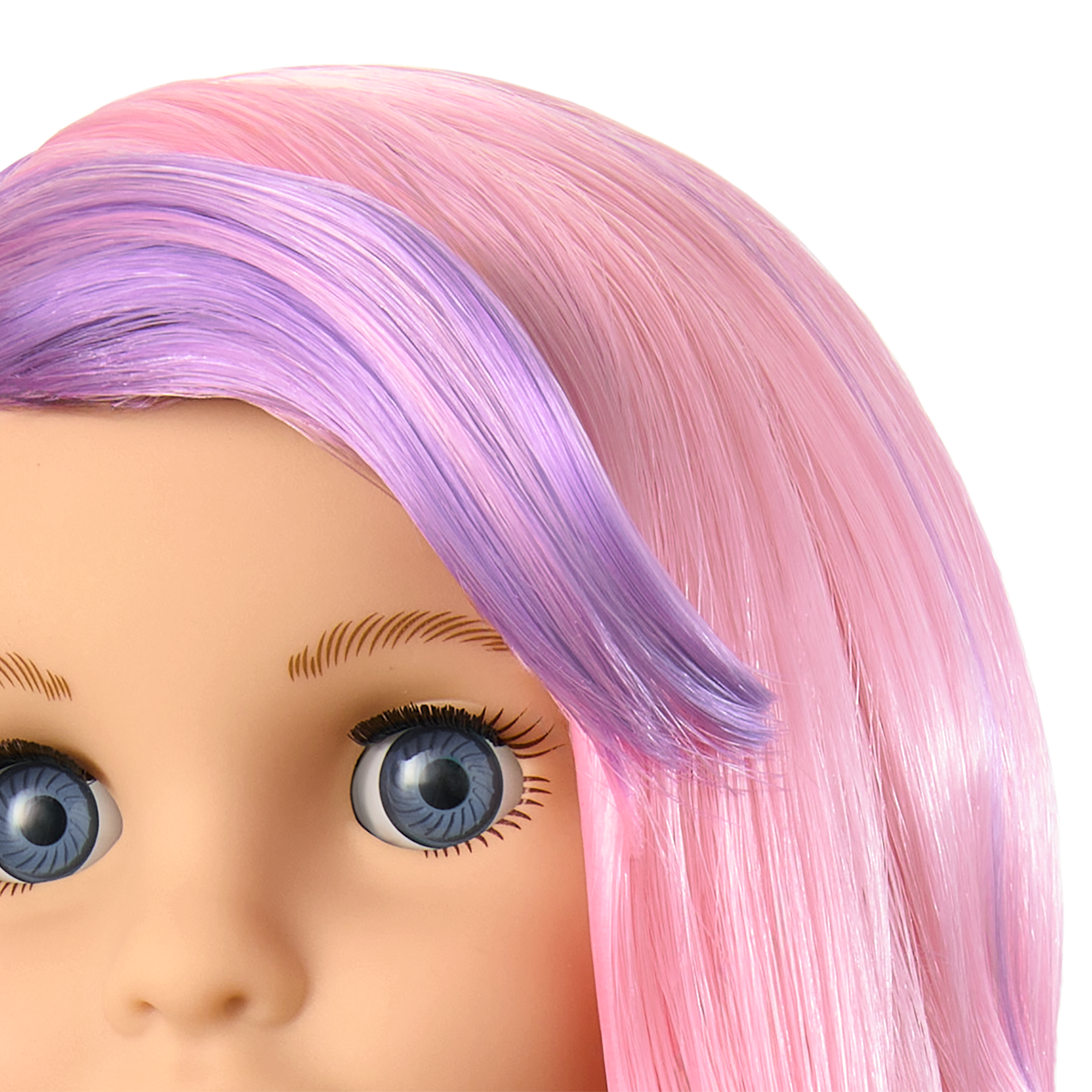 Truly Me™ 18-inch Doll #116 with wavy purple-and-pink hair C3