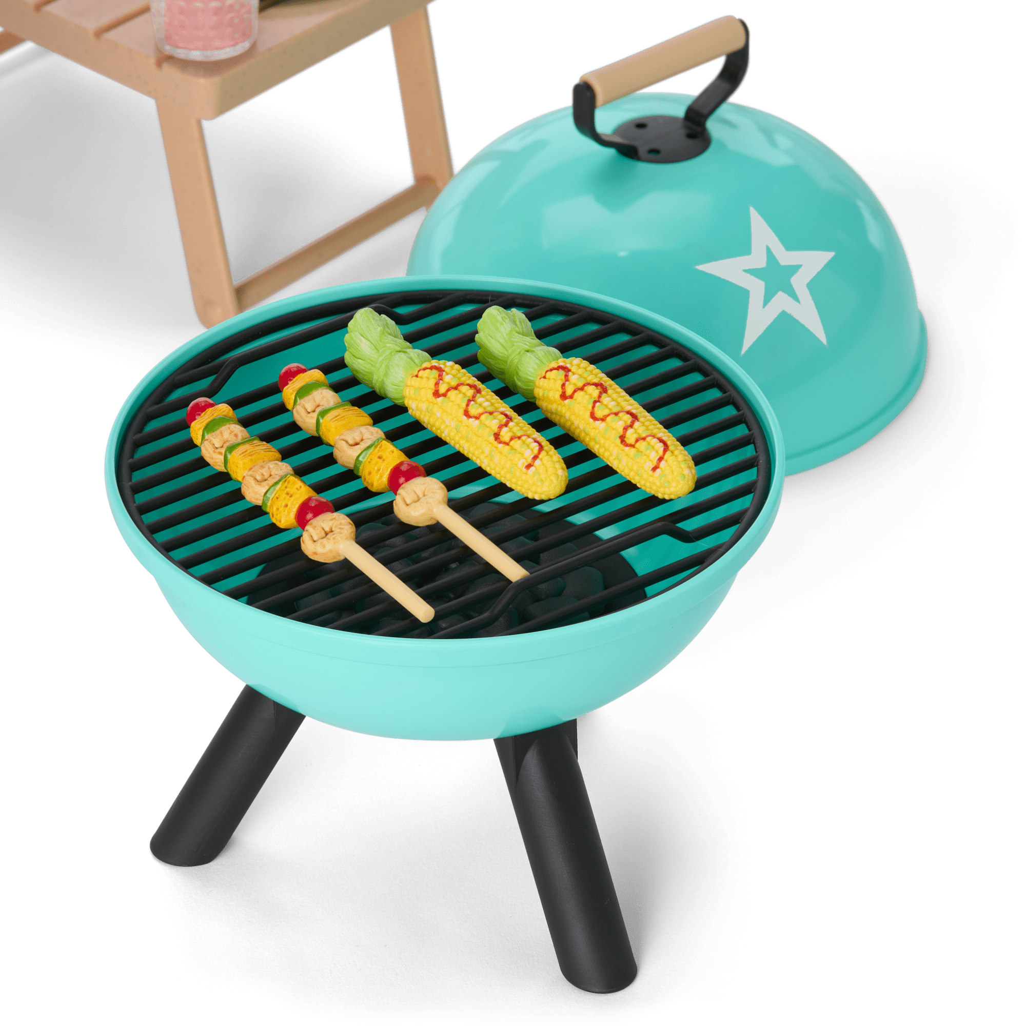 Raquel's™ Beach Chairs & Barbecue Set for 18-inch Dolls (Girl of the Year™ 2026) D1