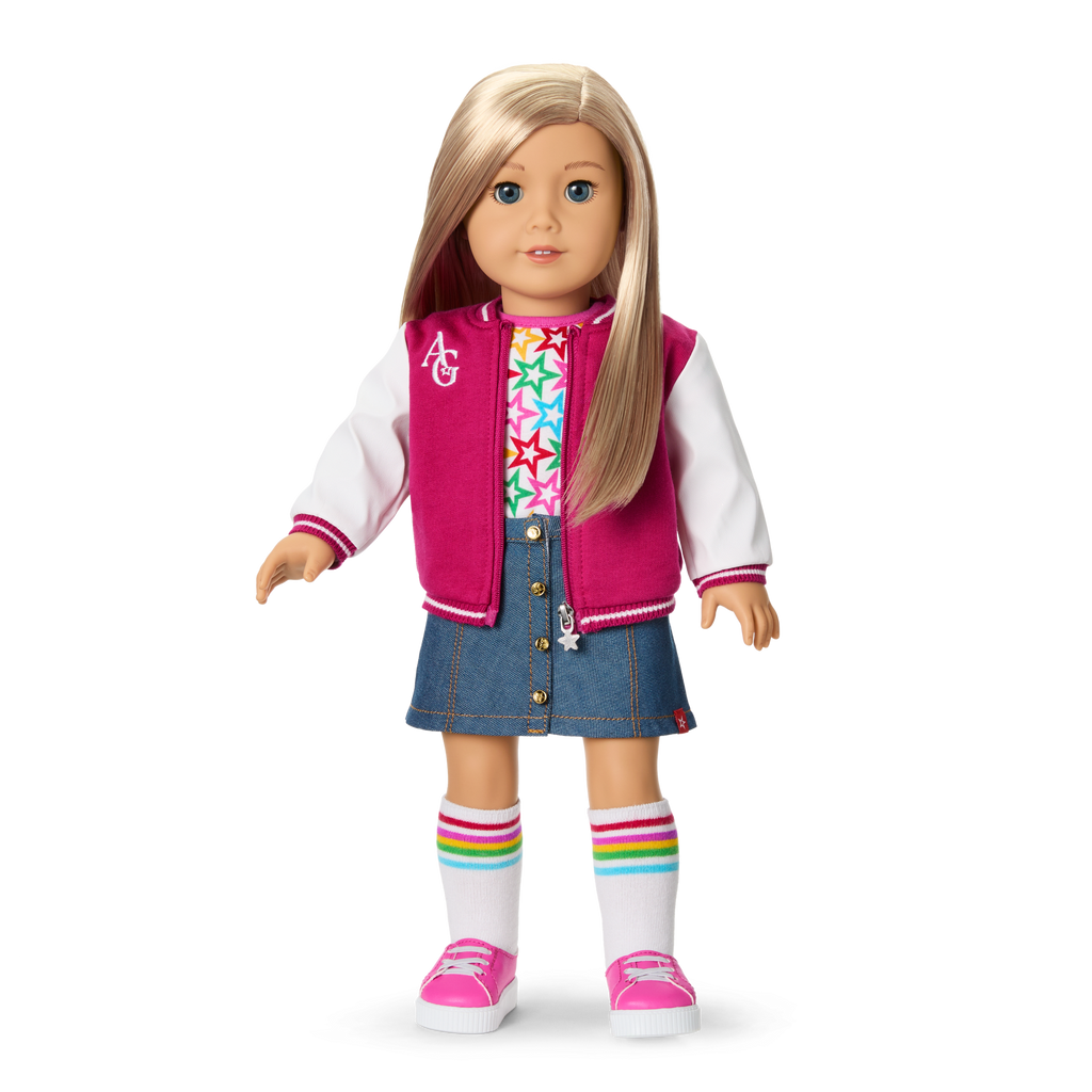 Truly Me™ 18-inch Doll #100 with straight layered blonde hair B7